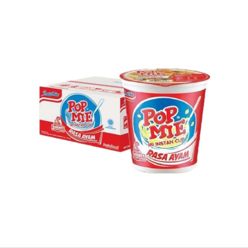 Indomie Pop Mie Mi Instan Cup Rasa Ayam (1 dus/24 cup)