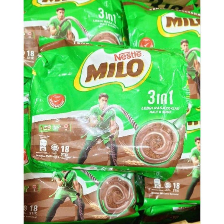 

Obral Baru Milo Malaysia 3 in 1 in 18 sticks 21 sticks Original Nestle Malaysia