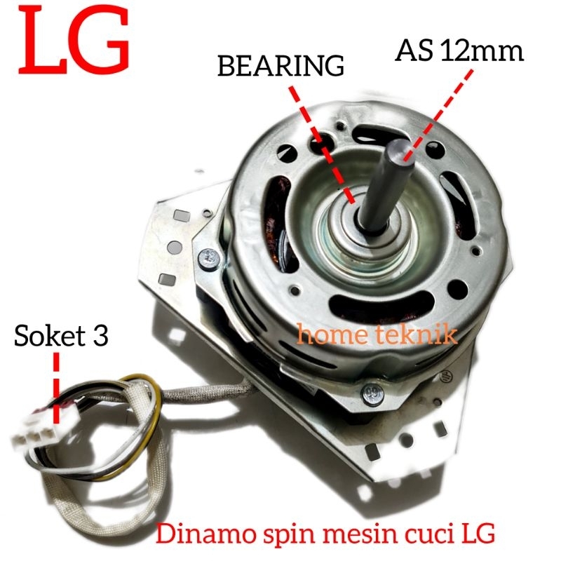 Dinamo Spin dinamo pengering mesin cuci LG 8kg - 12kg as12mm