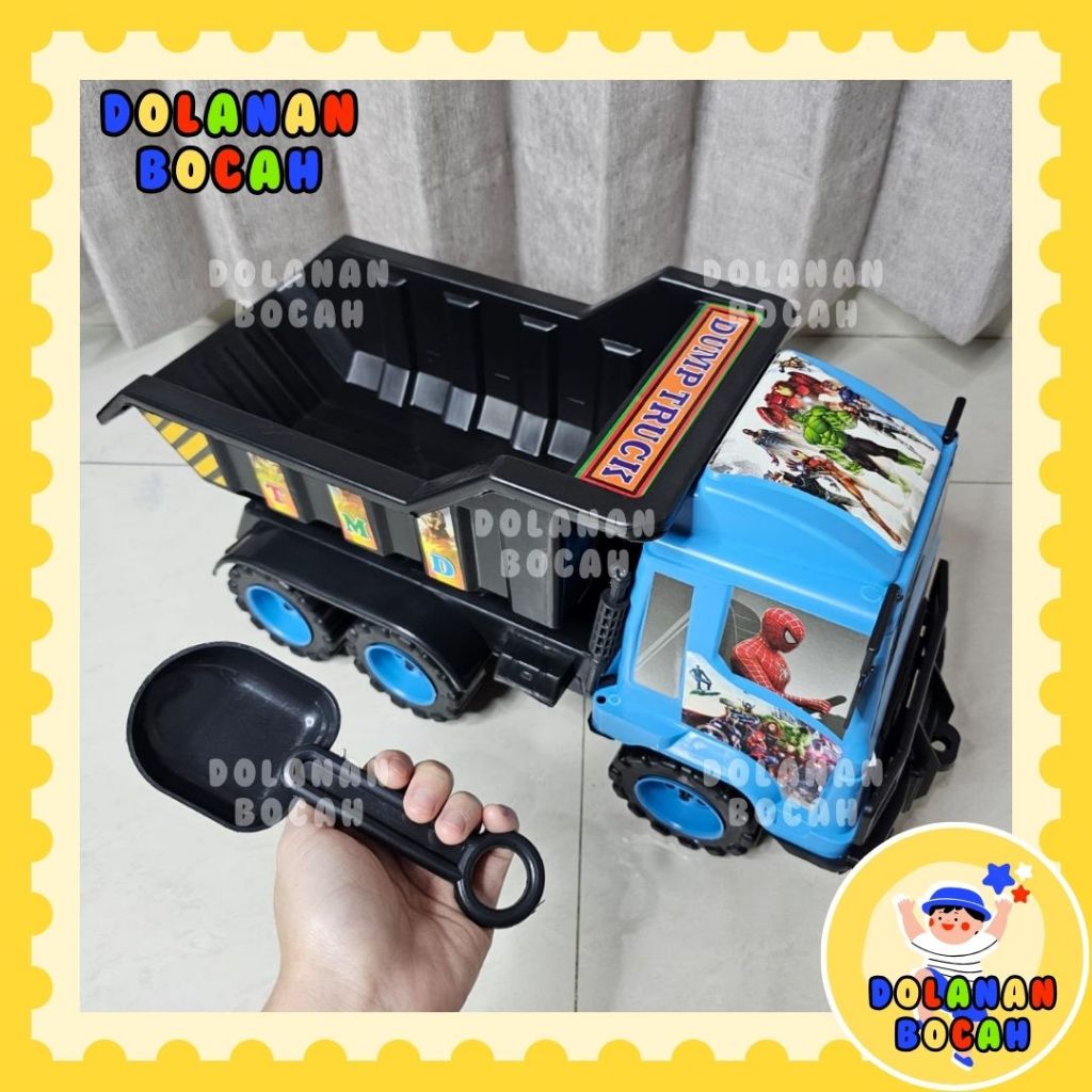Mainan Truk Tarik Oleng Dump Truck Pasir Suara TekTek Murah TMD 01