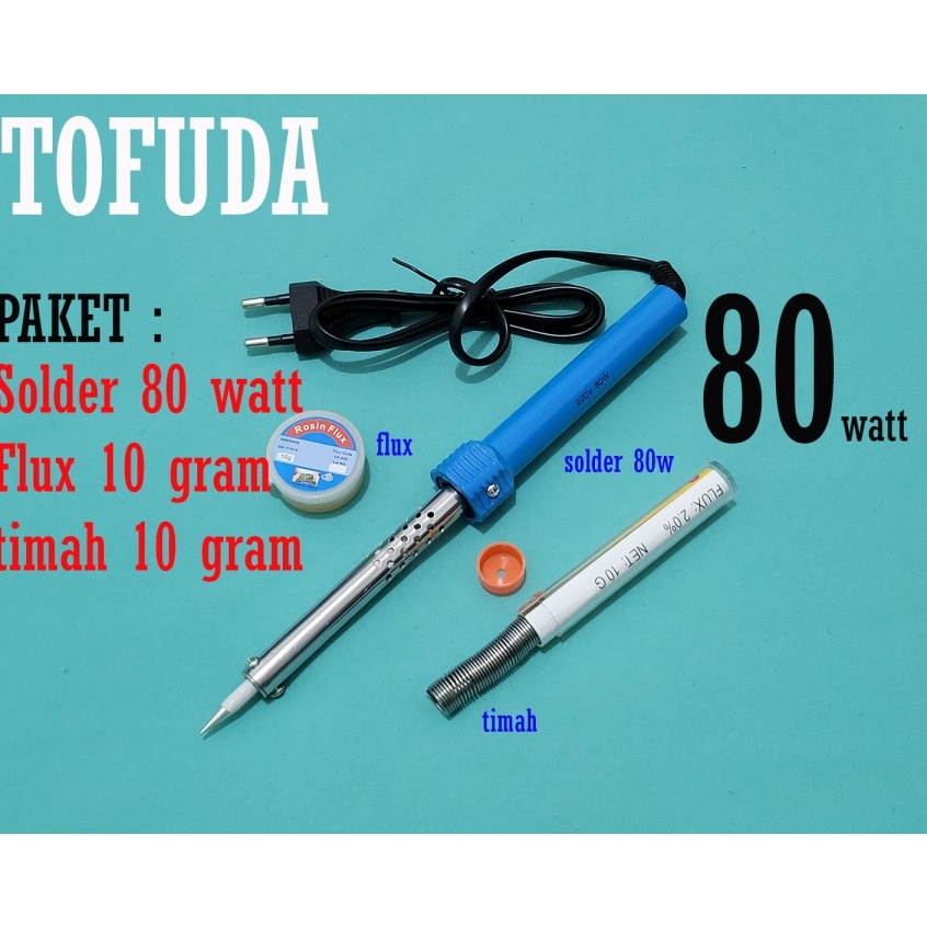 Super Shipping  Paket solder listrik 8w tofuda  solder 8w  timah  flux  8 watt