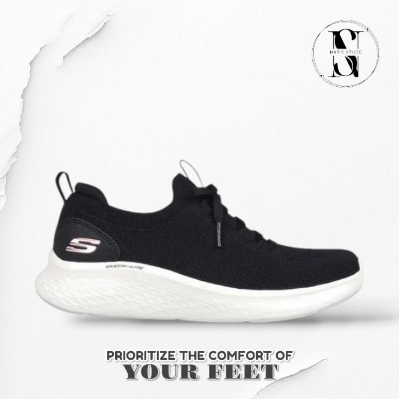 Sepatu Sneakers Wanita SKECHERS SKECH LITE PRO - Black