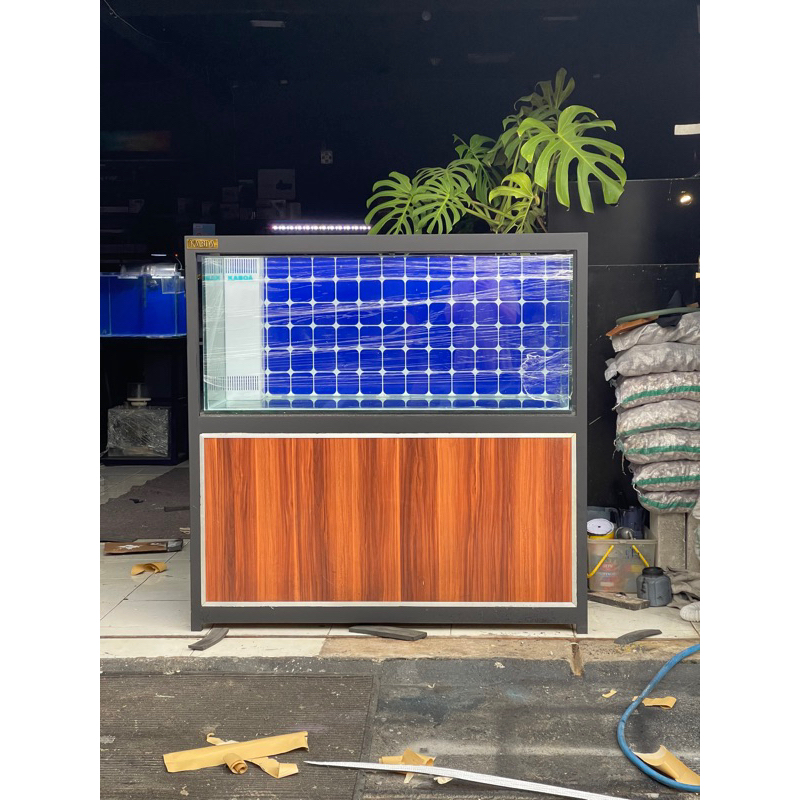 aquarium 120x50x50 fullset rak hollo+sump filter