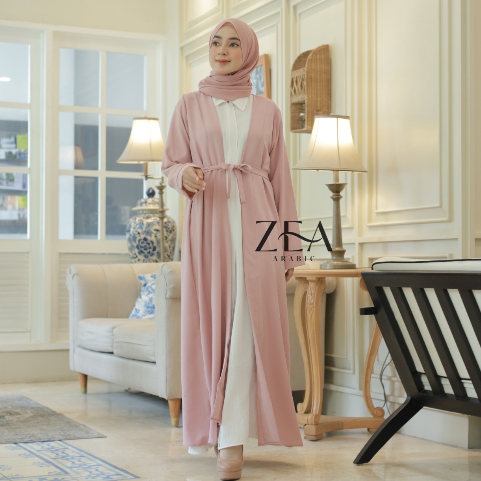 Harga Bersahabat Outer Mecca  Abaya Outerwear  Long Cardigan  Gamis Polos by Zeaarabic