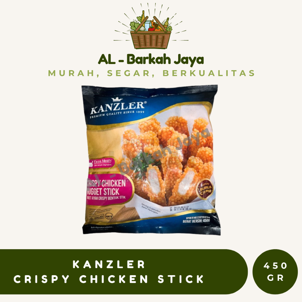 

KANZLER Crispy Chicken Nugget Stick 450gr/Nugget Kanzler/Kanzler Naget Ayam