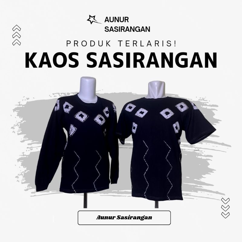 KAOS SASIRANGAN Lengan Panjang/Pendek Bahan COTTON COMBED Pria & Wanita