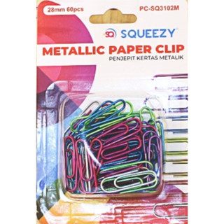 

Penjepit Kertas / Paper Clip Squeezy Warna Warni Metalik