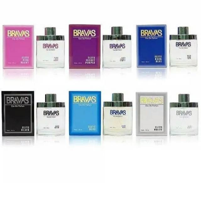 Parfum Bravas Eau De Perfume 100 ml Black, Blue, Elite Black, White, Secret Purple