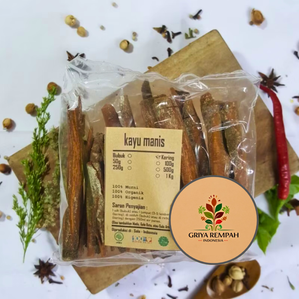 

KAYU MANIS KERING 15 GRAM Asli - Ramuan Rempah Alami Berkualitas untuk Minuman dan Masakan Tradisional kulit simplisia Cinnamomum verum