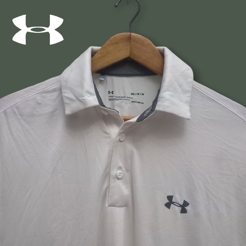 UNDER ARMOUR GOLF Kaos berkerah dryfit olahraga  pria, kaos kerah golf  pria original