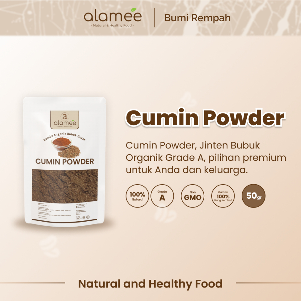 

ALAMEE Bumbu Dapur Jintan Bubuk Cumin Powder Bumbu Dapur Instan Jinten Ground Caraway Rempah Masak