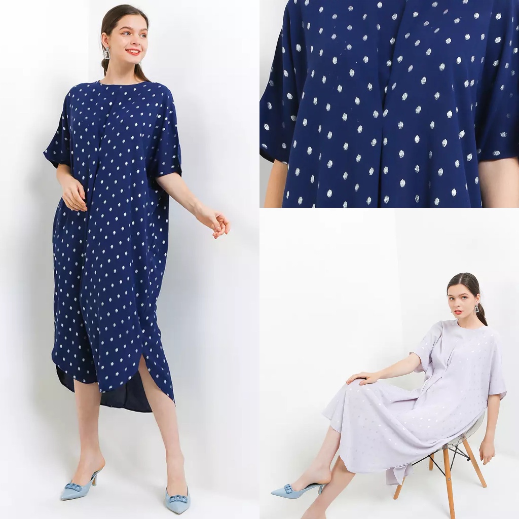 Chic Simple Dot Pleats Kaftan Original (Pakaian Kaftan Wanita ss)