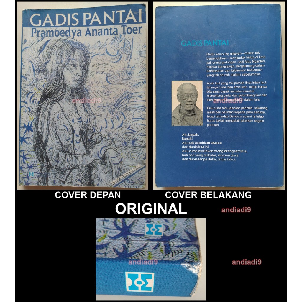 BUKU GADIS PANTAI PRAMOEDYA ANANTA TOER 2000 ORIGINAL POJOK BAWAH TERKELUPAS