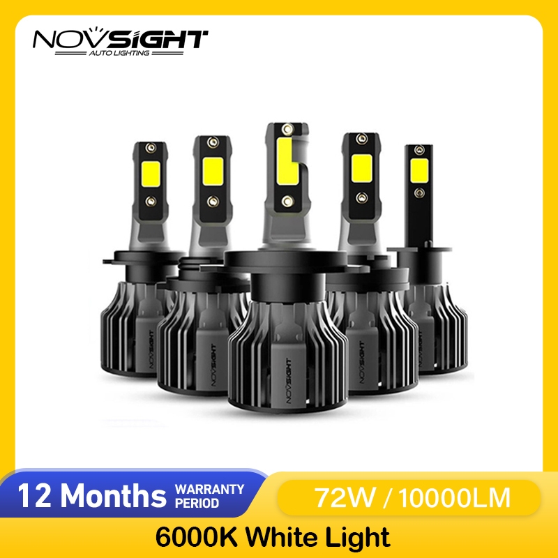 Bohlam LED Mobil 72W 10000LM 6000K Tipe H4 H11 9005 2 Pcs