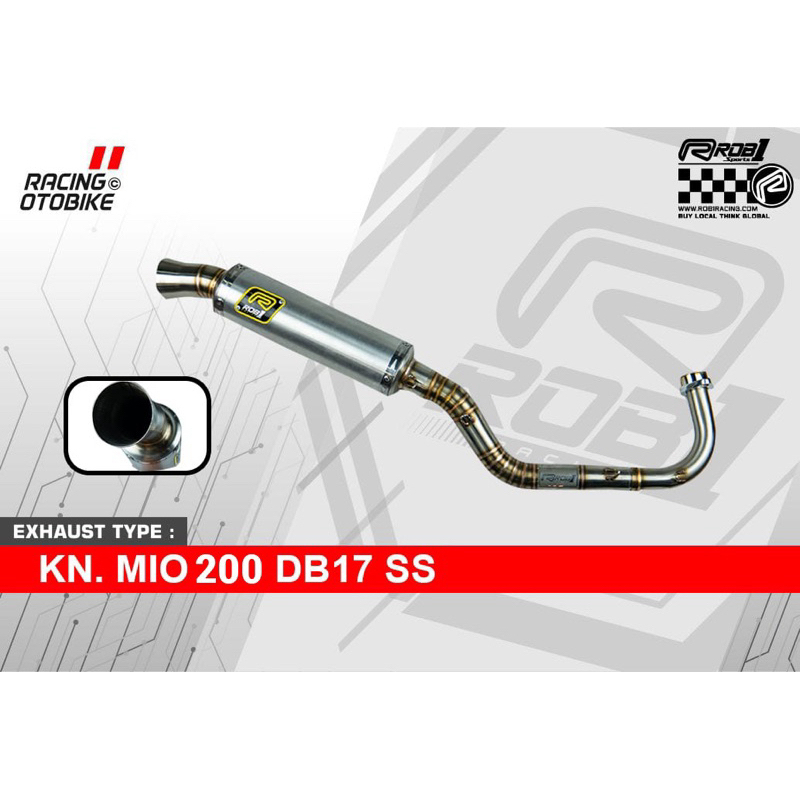 Knalpot ROB1 Mio 200 DB17 Ex Samping