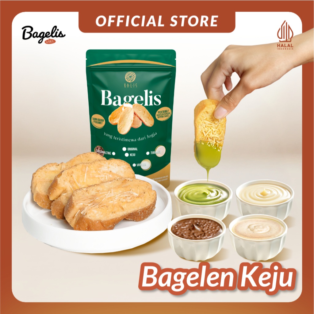 

BAGELIS KEJU Cocol Chocomaltine Matcha Vanilla Tiramisu | Roti Kering Bagelen Bagelan 160g