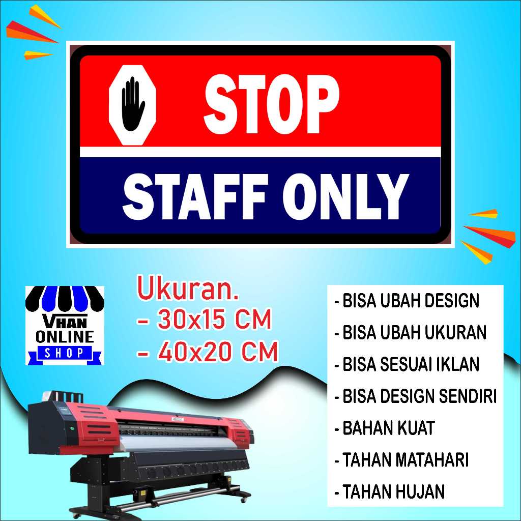 

Cetak Sticker Tempelan Kata Stop Bahan Tahan Air Biru