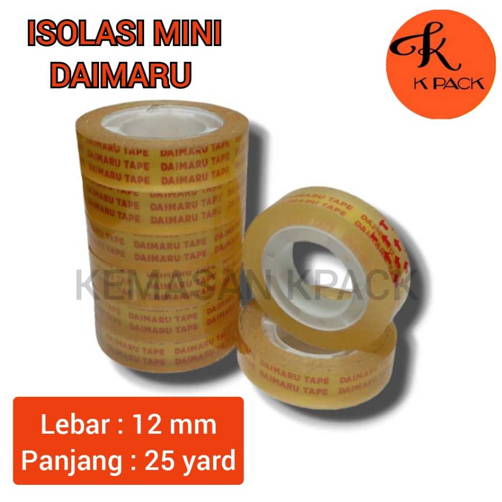 

DAIMARU MINI 1/2 INCHI LAKBAN SELOTIP BENING TRANSPARAN 12MM