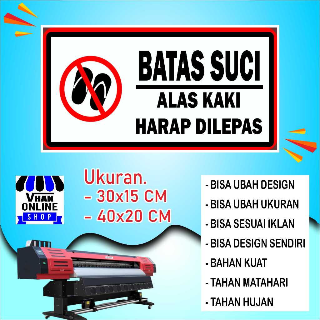 

Cetak Sticker Kata Batas Suci Bahan Cerah Putih