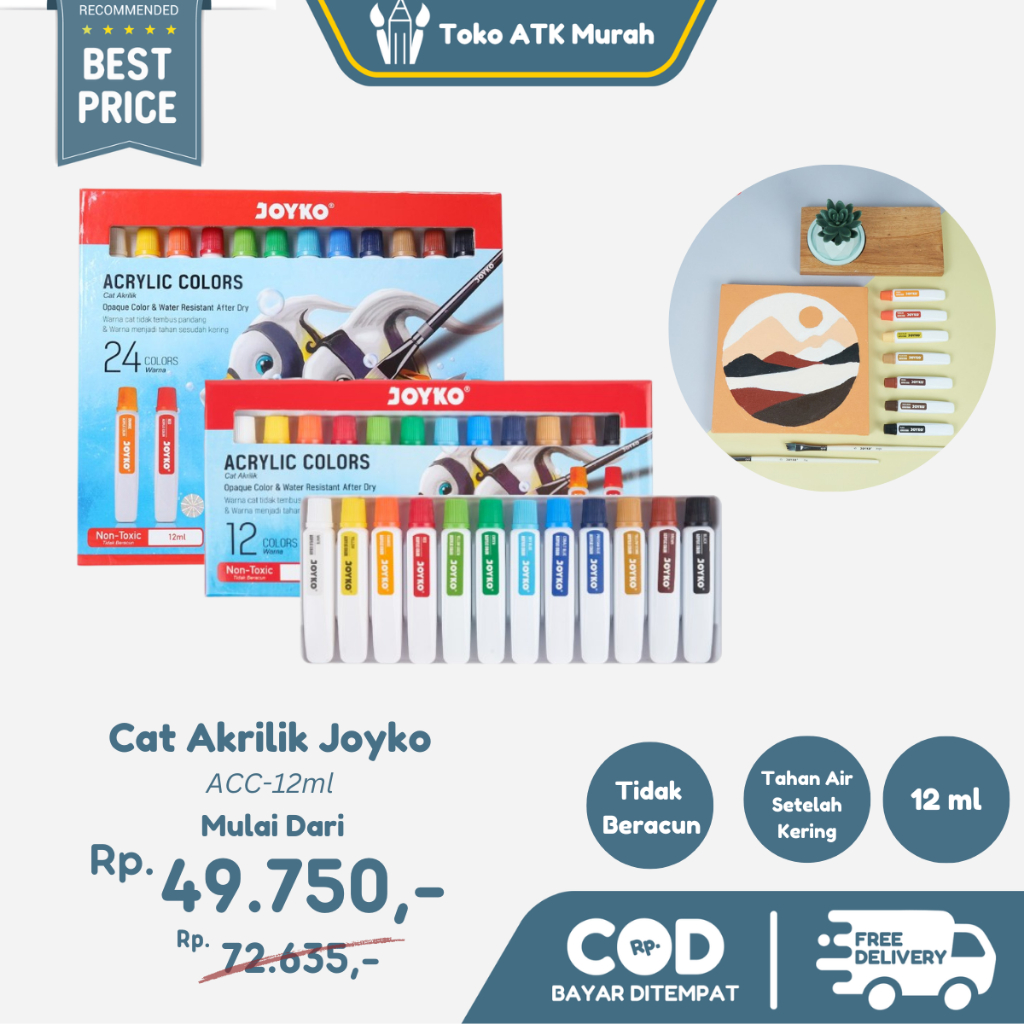 

Cat Acrylic Paint Joyko ACC-12ml - 12 Colors / 24 Colors Set