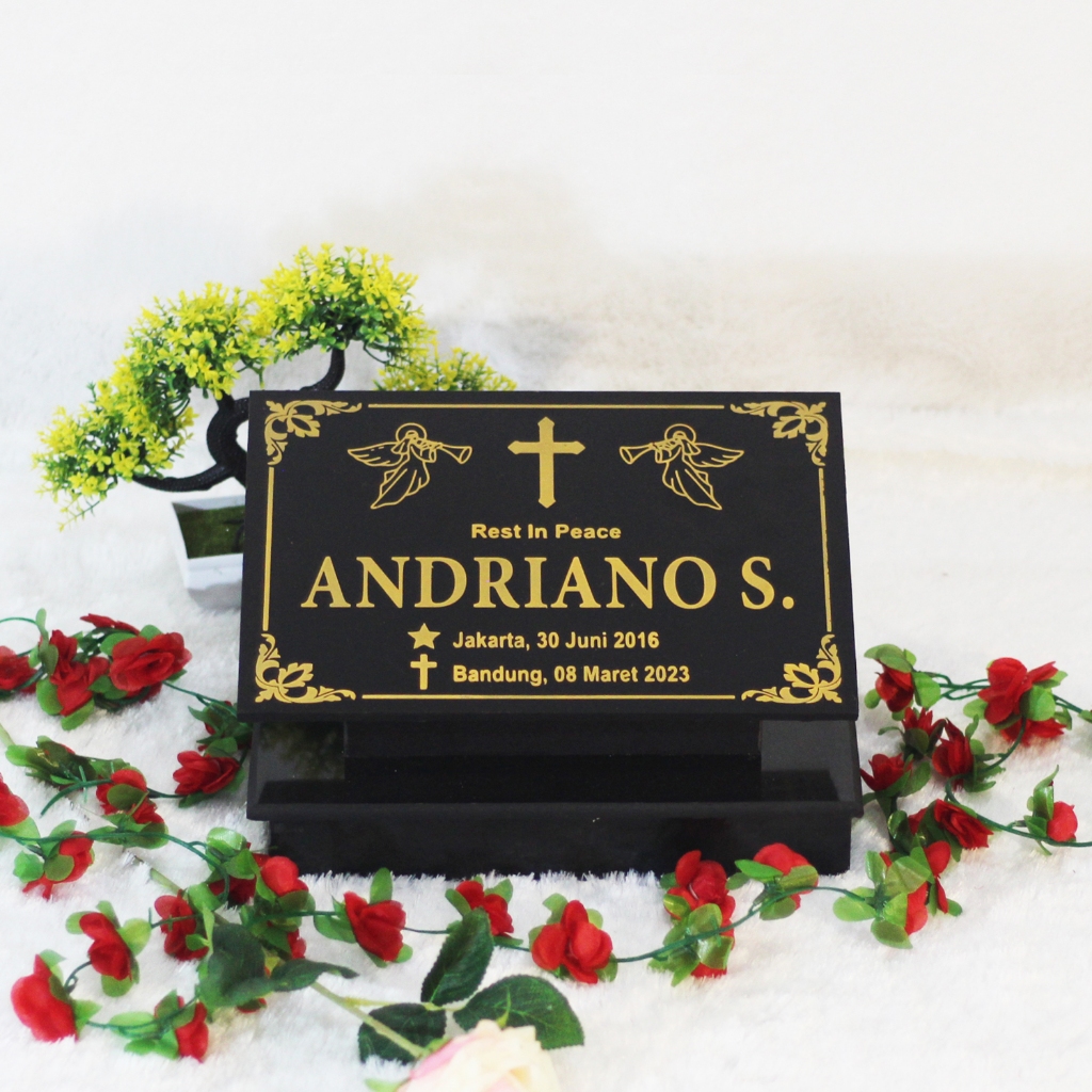 Batu Nisan Salib nissan marmer kayu kuburan OSSAN 137