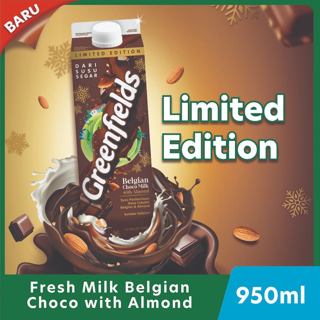 

Greenfields Fresh Milk Belgian Choco Almond 950 ml