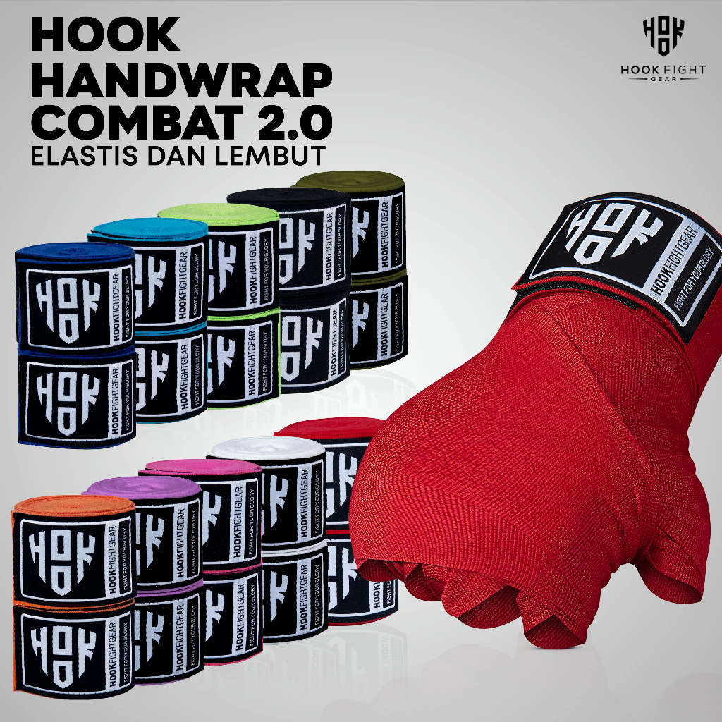 Handwrap Boxing Mesh Hook Fight Gear, Handwrap Muay Thai Mesh Hook, Bandage Boxing Mesh, Pembungkus 