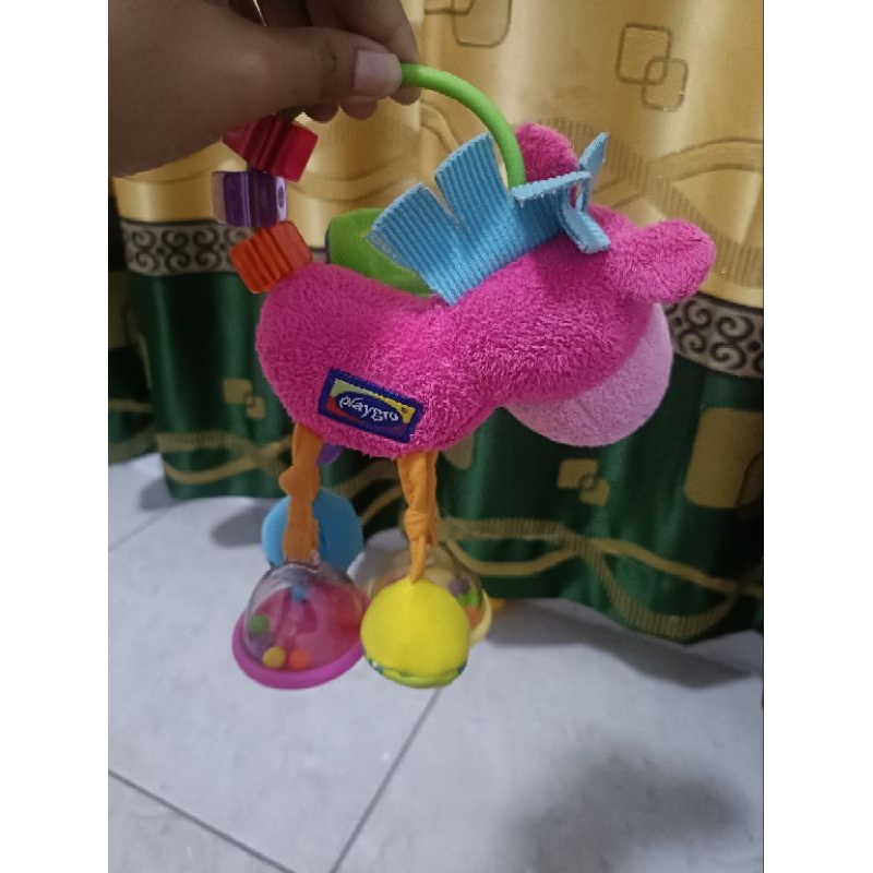 rattle playgro pink preloved