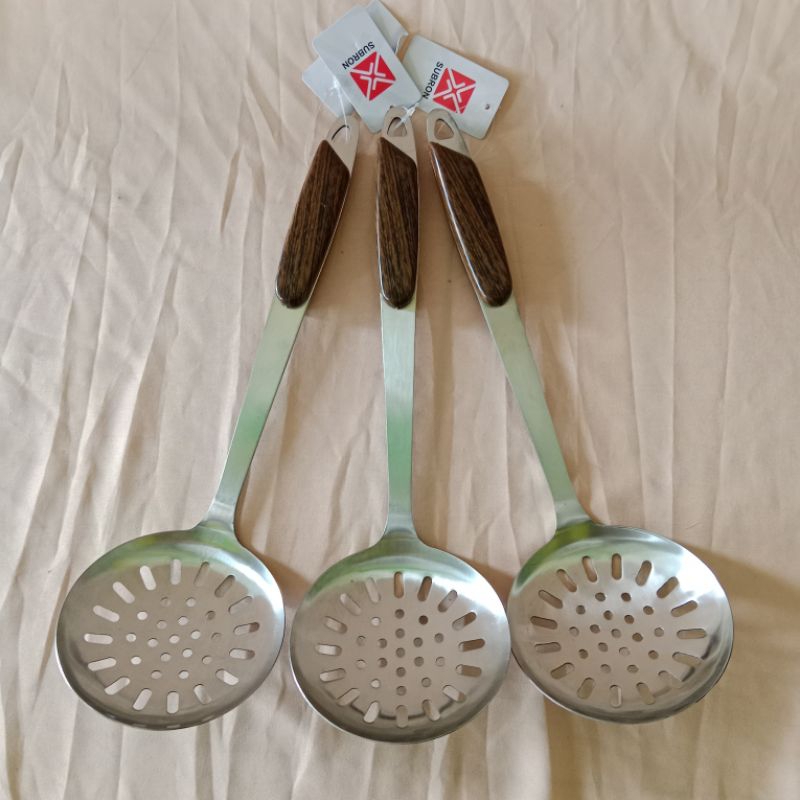 Irus Skimer Stainless Gagang Kayu KW-C04 Subron