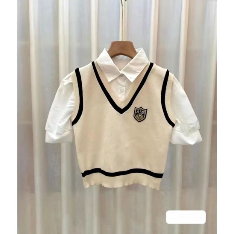 Korean Top (Vest+Shirt) Korean School Uniform