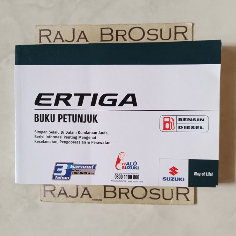 Buku petunjuk Manual book Owners manual Suzuki Ertiga Bensin Diesel 2016-2018 ORI Original