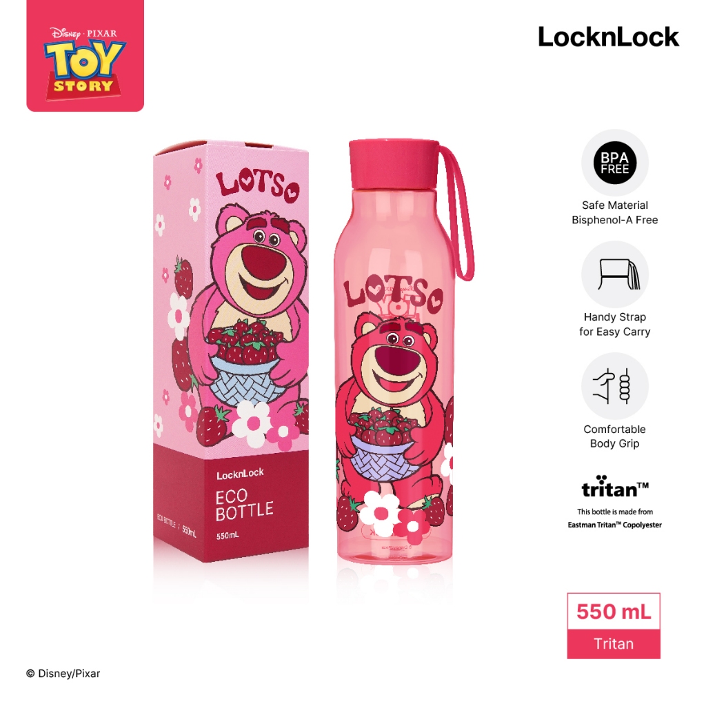 LocknLock Exclusive BPA Free Botol Minum 550ml Disney Pixar Toy Story - Lotso Edition