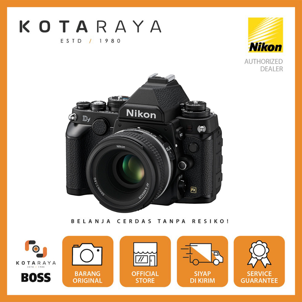 Kamera DSLR Nikon DF50MM Full Frame 16MP dengan Lensa AF-S 50mm f|1.8G