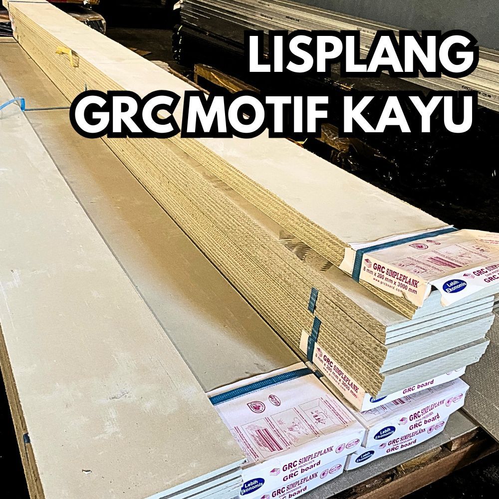 Lisplang GRC TimberPlank 20cm Motif Urat Kayu / Polos