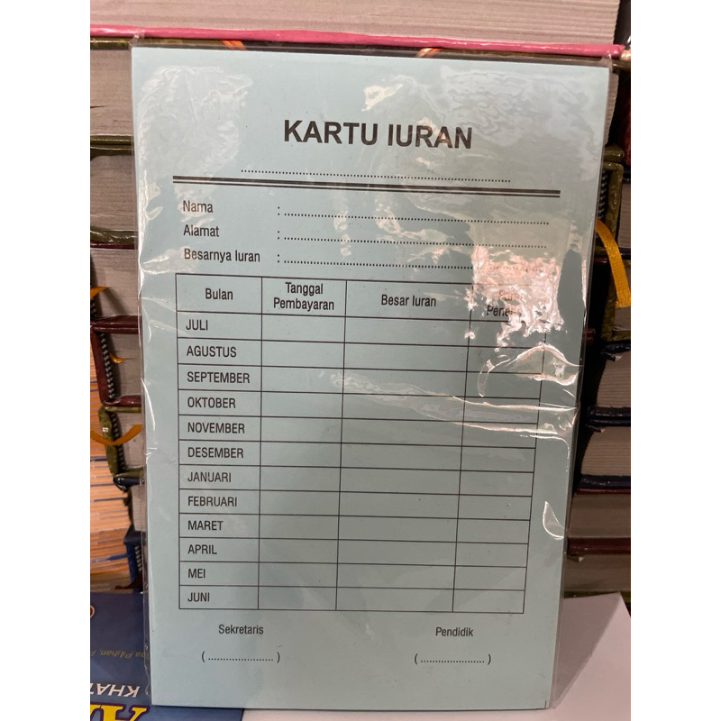 

Kartu Iuran Bulan Juli isi 50 pcs