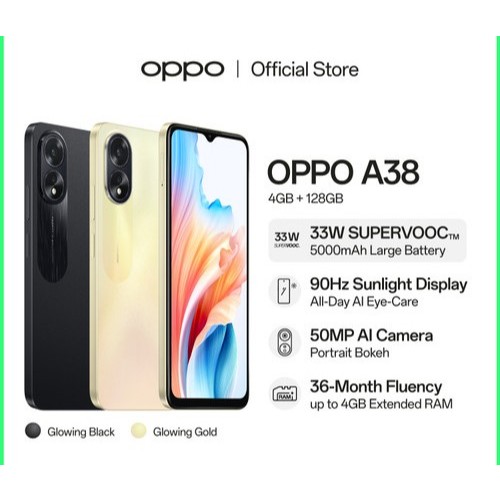OPPO A38 RAM 4GB ROM 128GB & 6/128GB - GARANSI RESMI OPPO