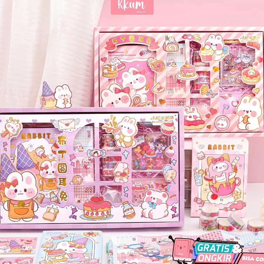 

KODE KFKDE 7 in 1 Gift set notebook 32K Hampers ulang tahun anak paket jurnal