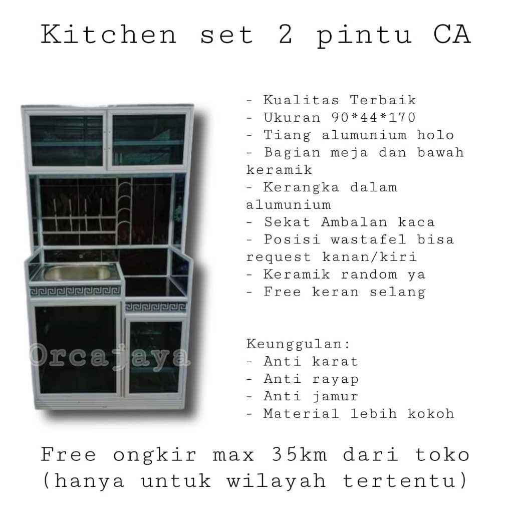 90*44*170/rak piring wastafel 2 pintu CA tiang alumunium/rak piring/rak wastafel/lemari piring alumu