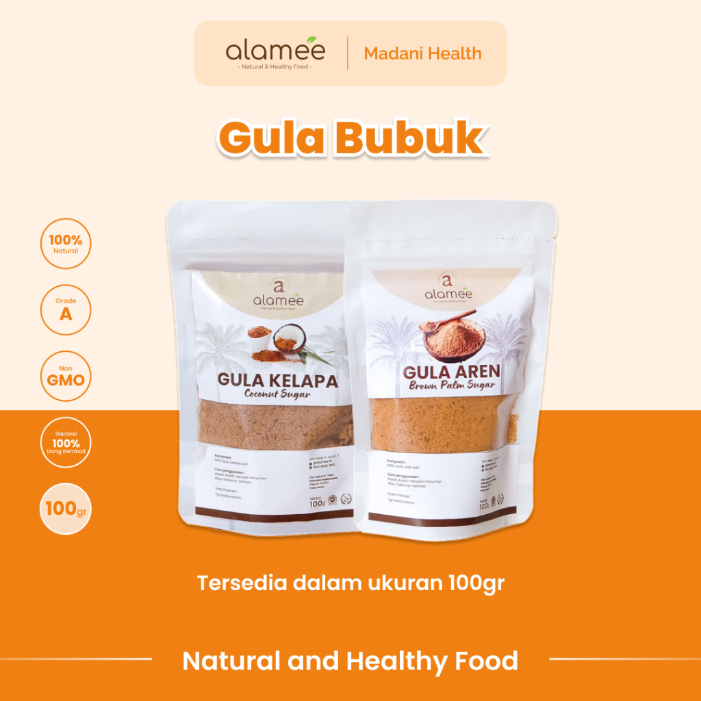 

ALAMEE Gula Semut Kelapa Aren Organik Asli Bubuk Coconut Sugar Premium Powder Natural Organik Organic 500gr