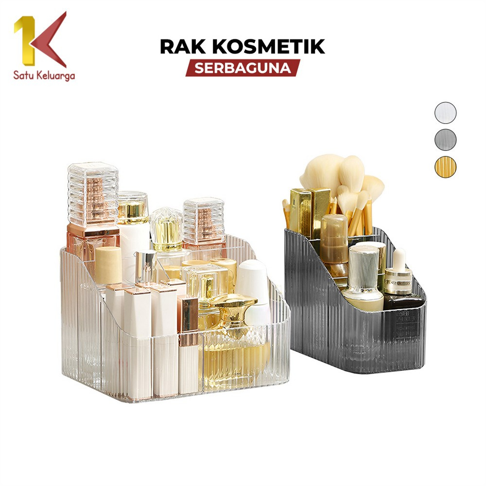 Satu Keluarga Organizer Kosmetik Rak Make Up Transparan K189 Rak Sekat Tempat Remote AC TV Serbaguna