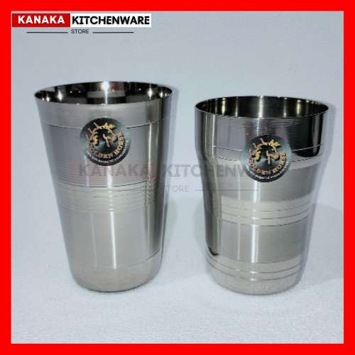 GELAS STAINLESS LURUS / GELAS STAINLESS CEMBUNG / GELAS STAINLESS GOLDEN HORSE / GELAS STAINLESS / G