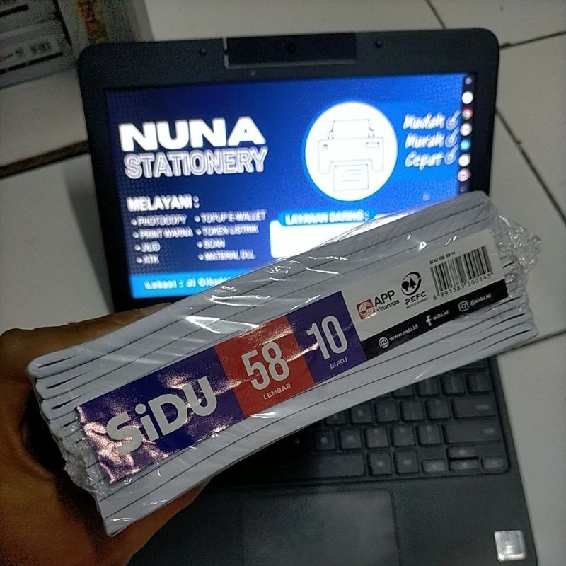 

buku tulis sidu isi 58lbr isi 10