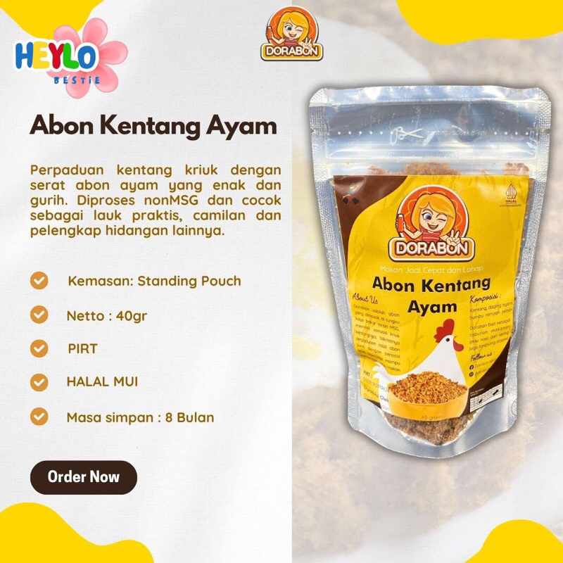 

SALE!!! Dorabon Abon Kentang Ayam dan Abon Kentang Sapi