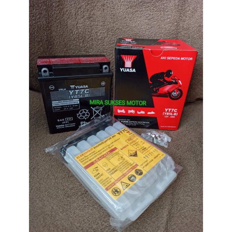 AKI MOTOR YUASA YT7C VEGA ZR VEGA R MIO SPORTY SHOGUN JUPITER CRYPTON KAZE SUPRA GRAND SUPRA FIT AKI