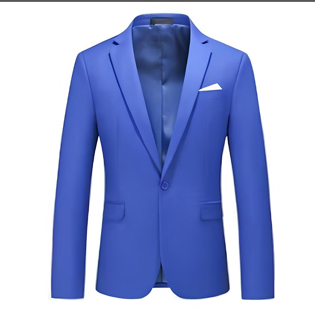 PRYZA Jas Blazer Pria Biru Benhur Premium DF&Y Slimfit COD (Bayar Di Tempat) Cowok Dewasa Kekinian V
