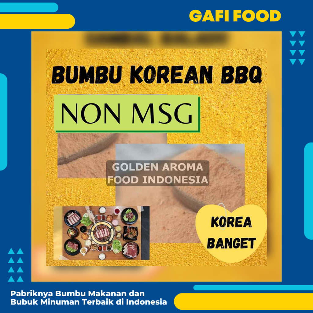 

BUMBU TABUR KOREAN BBQ BARBEQUE NON MSG 1 KG FOOD GRADE 1Kg Bubuk Bumbu Basreng Tahu Bulat Singkong