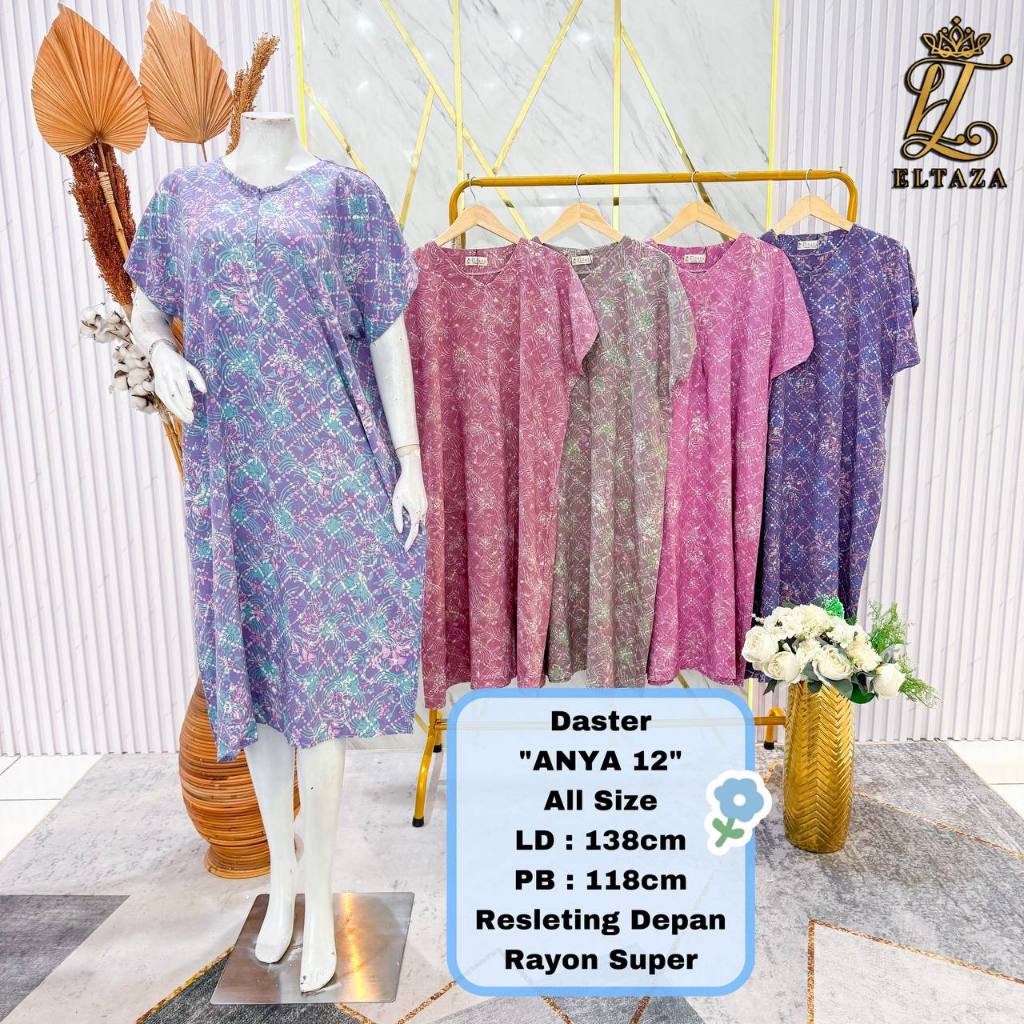 Eltaza Daster Batik Cap Pekalongan Busui Friendly Rayon Super All Size