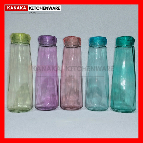 BOTOL KACA DIAMOND 400ML / BOTOL KACA TRANSPARAN / BOTOL KACA WARNA / BOTOL KACA WARNA AESTETIK / BO