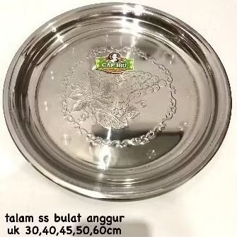 nampan talam anggur stainless ada ukuran