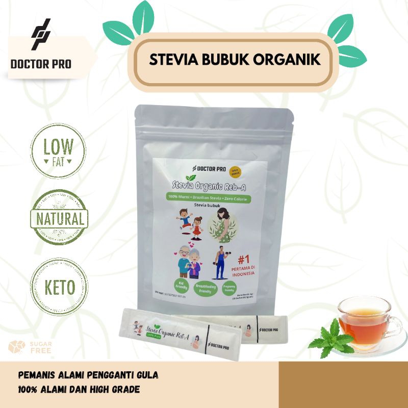 

Doctor Pro - Stevia Bubuk Pemanis Alami 5gr - High Grade